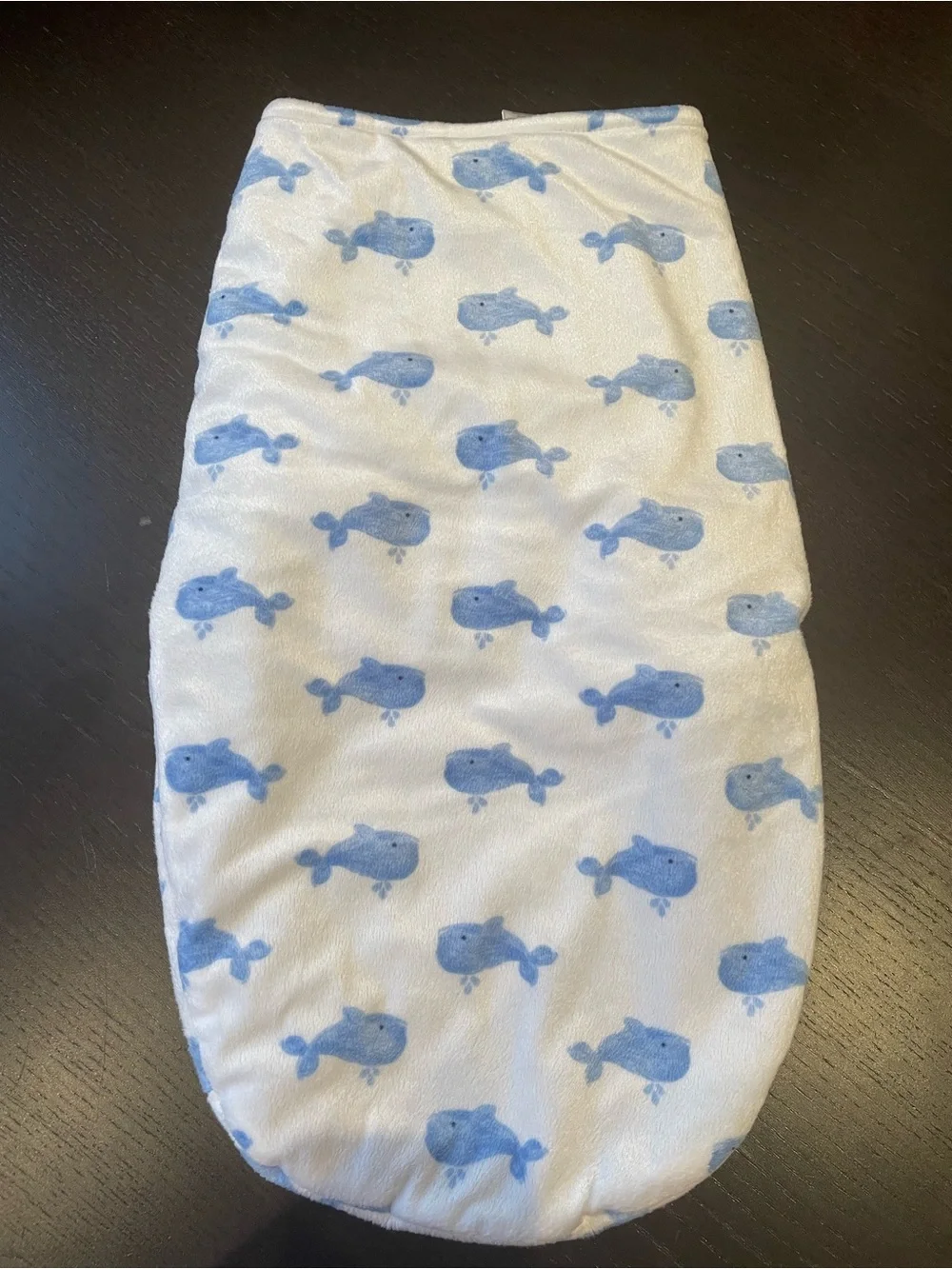 Blue Whale-Print Diaper Cover Swaddle